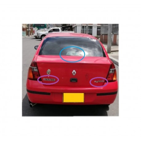 Juego Emblemas Baul Renault Symbol 2002-0