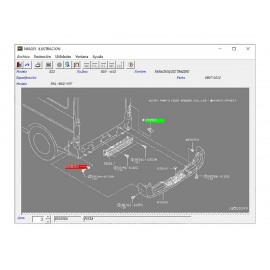 Juego guias (soportes) bomper trasero (6 pzs) Nissan