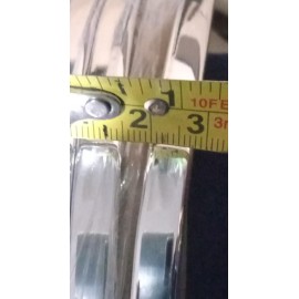 Rollo perfil (bocel) plano cromado 8mm