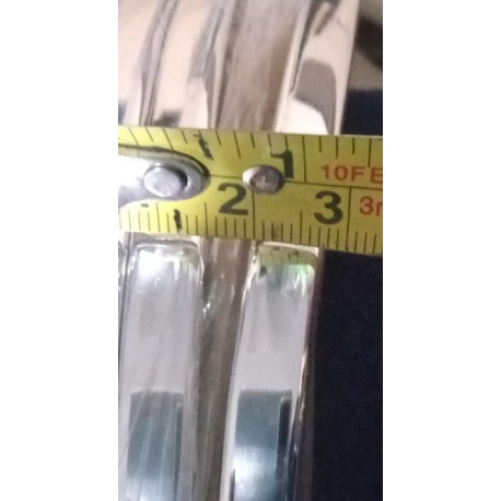Rollo perfil (bocel) plano cromado 8mm