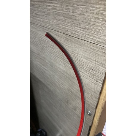 Rollo perfil (bocel) plano cromado 8mm