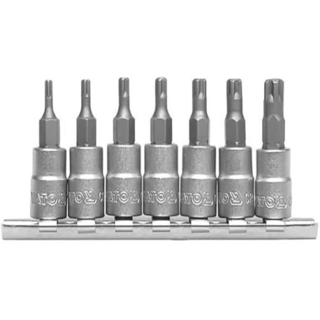 Jgo. Puntas Torx Plus, 1/4", TS10 a TS40, 7 Pzas