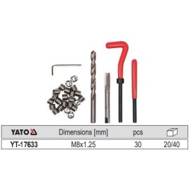 KIT Insertos Roscas, M8 x 1.25mm