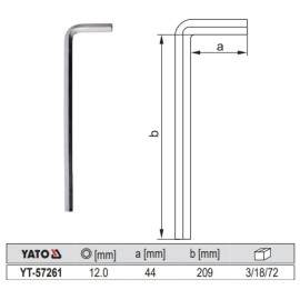 Llave Bristol Extra Larga H12 x 8 ¼"