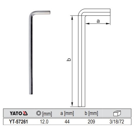 Llave Bristol Extra Larga H12 x 8 ¼"