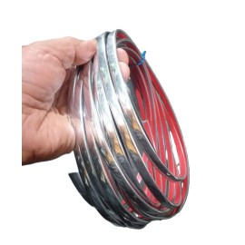 Rollo perfil (bocel) plano cromado 8mm